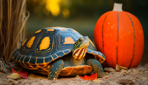 Turtles Eat Pumpkins