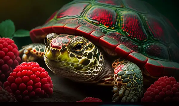 Turtles Eat Raspberries
