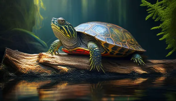 How to create a naturalistic turtle basking area for red-eared slider
