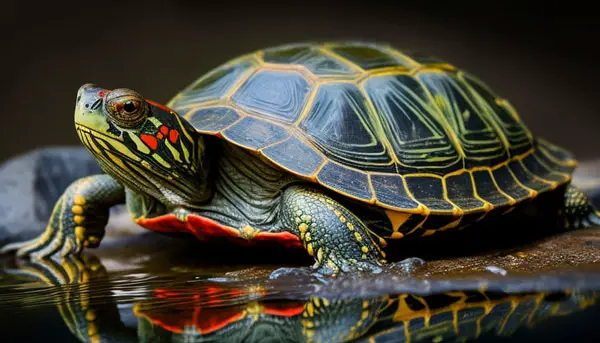 Red Eared Slider Communicate via touch and vibrations