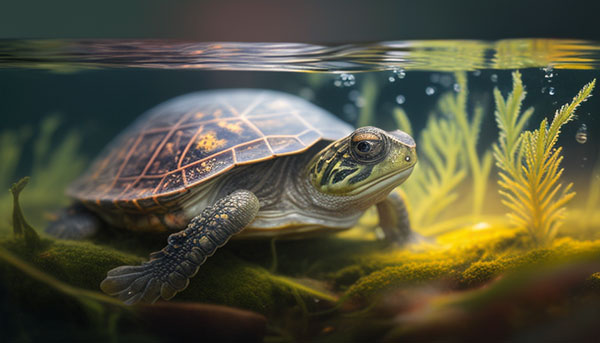Sub-adult stage turtle