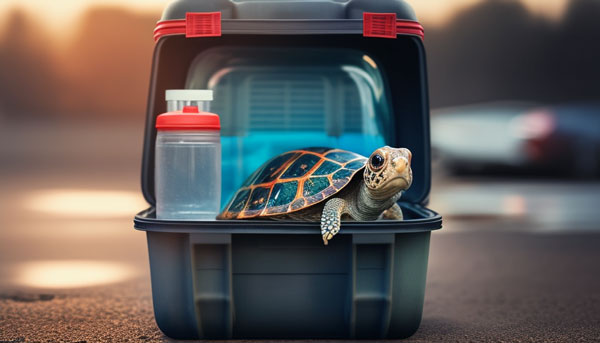 A travel kit designed for pet turtles