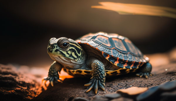 Set up the basking area