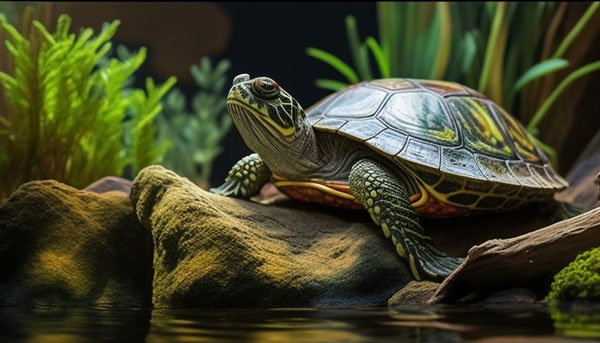 What types of plants are suitable for a turtle's tank