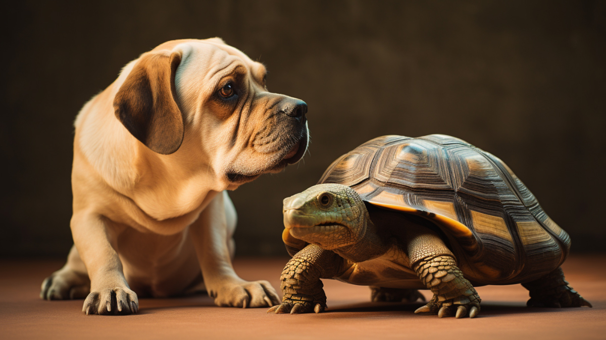Dog and Tortoise