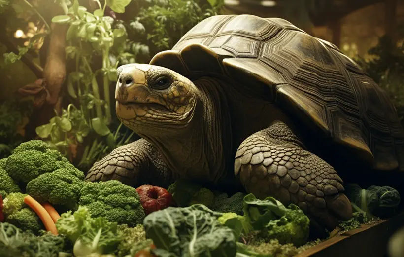 Tortoise Feed it with water-rich foods