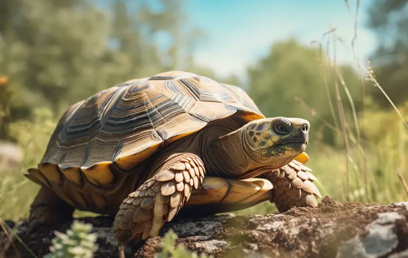 Tortoise Stucked Plants